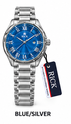 Premium RICK Luxury Men's Stainless Steel Watch – Multiple Colors | Roman Numeral Dial | Premium Fashion Wristwatch