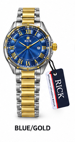 Premium RICK Luxury Men's Stainless Steel Watch – Multiple Colors | Roman Numeral Dial | Premium Fashion Wristwatch