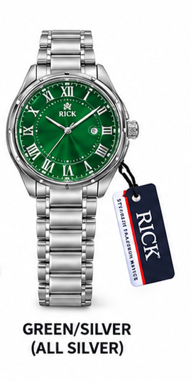 Premium RICK Luxury Men's Stainless Steel Watch – Multiple Colors | Roman Numeral Dial | Premium Fashion Wristwatch