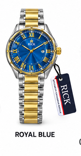 Premium RICK Luxury Men's Stainless Steel Watch – Multiple Colors | Roman Numeral Dial | Premium Fashion Wristwatch