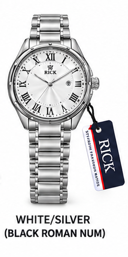 Premium RICK Luxury Men's Stainless Steel Watch – Multiple Colors | Roman Numeral Dial | Premium Fashion Wristwatch