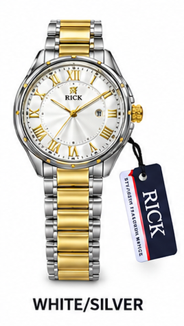 Premium RICK Luxury Men's Stainless Steel Watch – Multiple Colors | Roman Numeral Dial | Premium Fashion Wristwatch