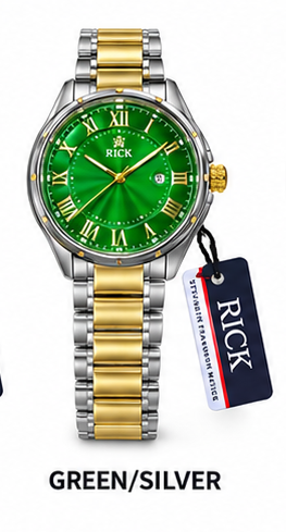 Premium RICK Luxury Men's Stainless Steel Watch – Multiple Colors | Roman Numeral Dial | Premium Fashion Wristwatch