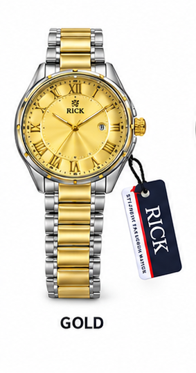 Premium RICK Luxury Men's Stainless Steel Watch – Multiple Colors | Roman Numeral Dial | Premium Fashion Wristwatch