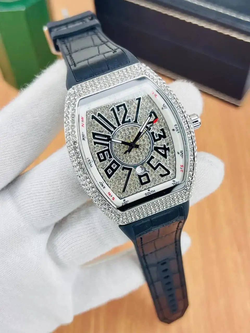 Frank Muller Karan Aujla Watch With Diamond crystals in black