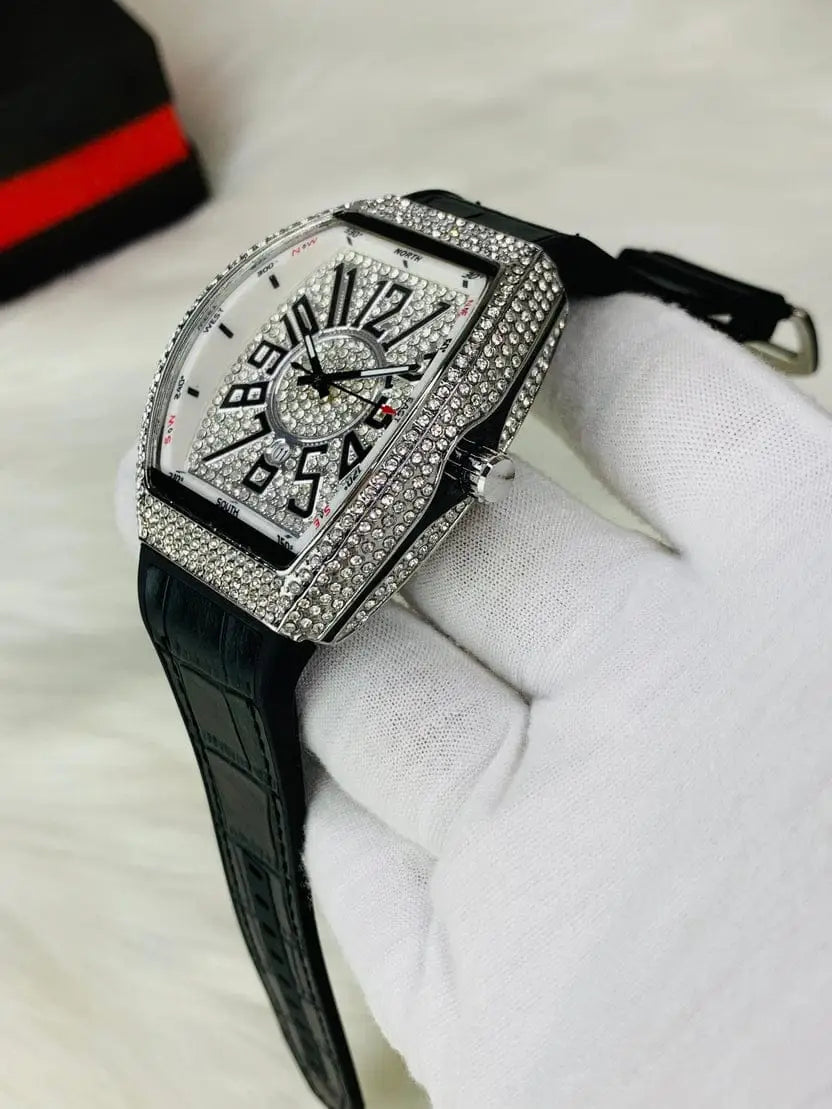 Frank Muller Karan Aujla Watch With Diamond crystals in black