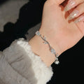 Elegant Sapphire Korean Bracelet in Gold and Silver Plated