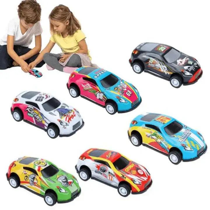 Kids Die-Cast Pull-Back Racing Toy Cars Set
