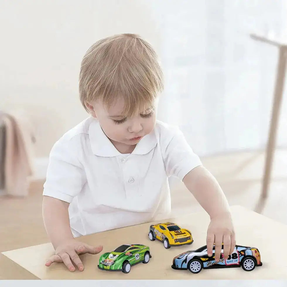 Kids Die-Cast Pull-Back Racing Toy Cars Set