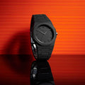 Luxury Black Arabic Aura Men's Watch with Octagonal Case & Stainless Steel Bracelet