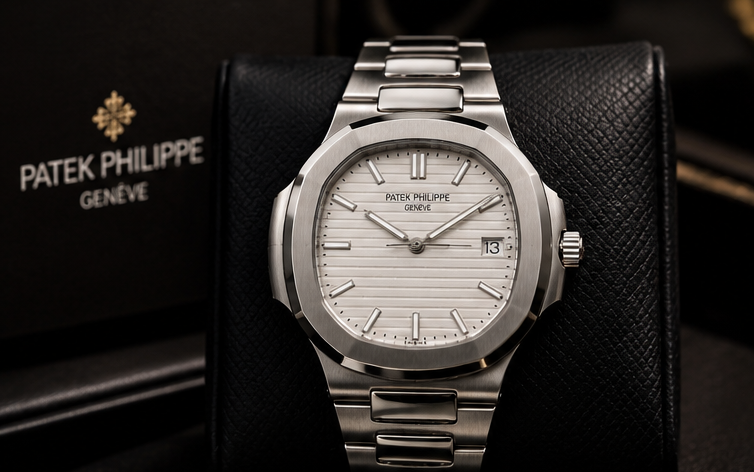 Luxury Stainless Steel Men’s Watch Patek Philippe Style |Silver Dial & Premium Bracelet