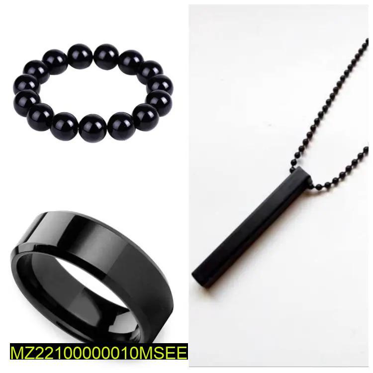 Pack of 3 bracelet ring chain with stainless steel
