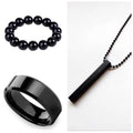 Pack of 3 bracelet ring chain with stainless steel