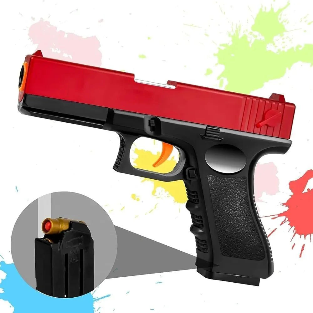 Kids Red Black Pistol Plastic