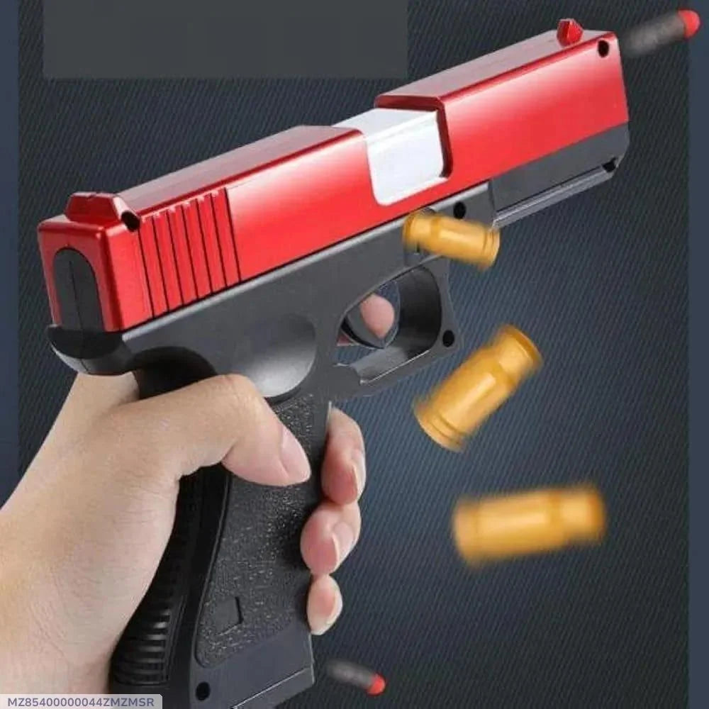 Kids Red Black Pistol Plastic