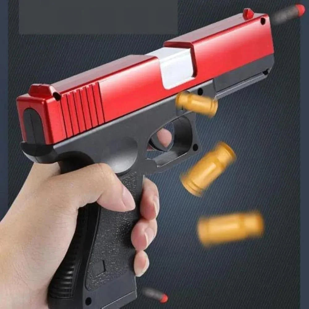 Kids Red Black Pistol Plastic
