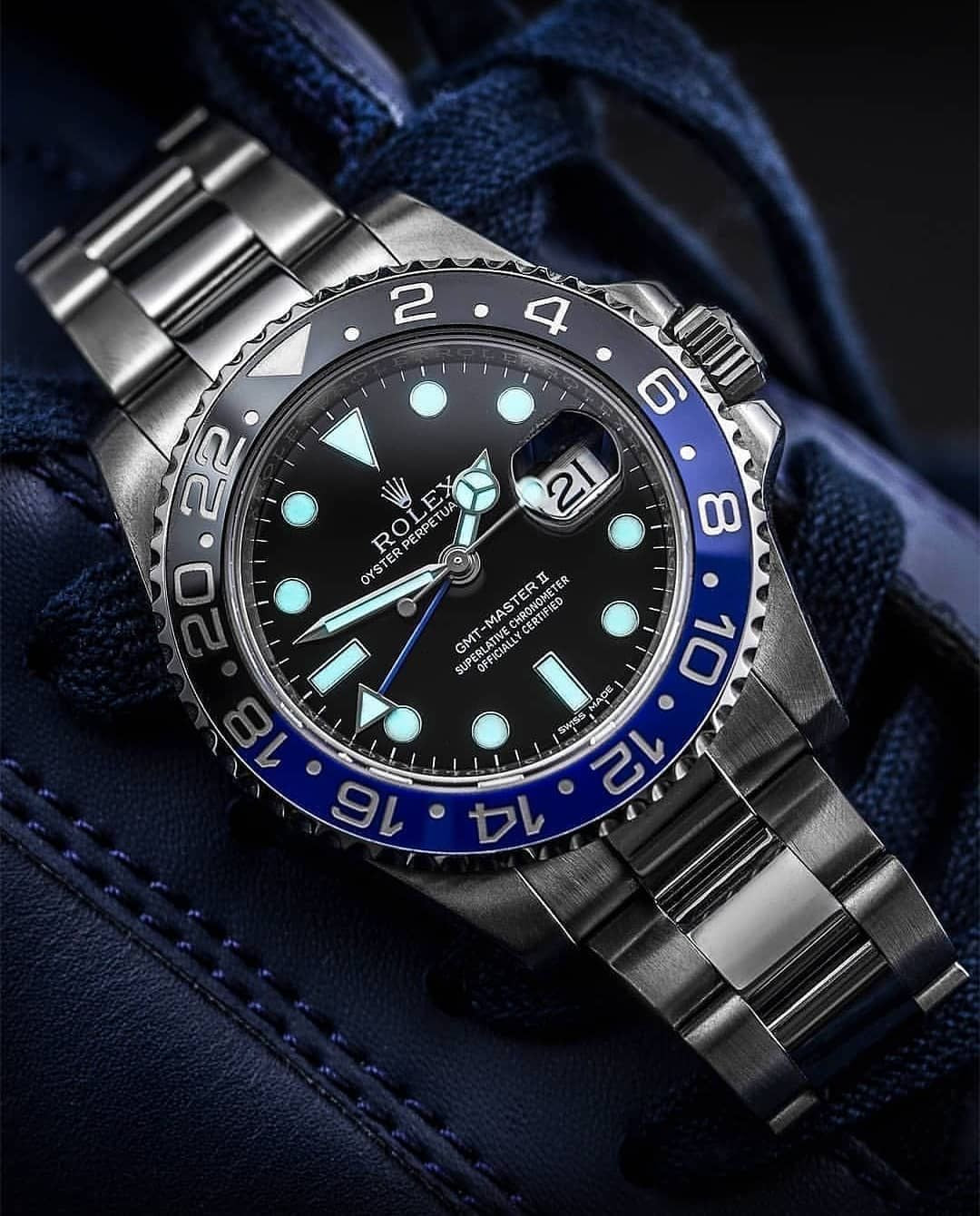Rolex Luxury GMT Batman Master 2 Watch – Premium Stainless Steel