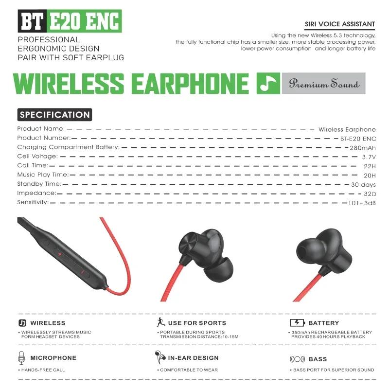 BT-E20 Wireless Bluetooth5.3 Neckband