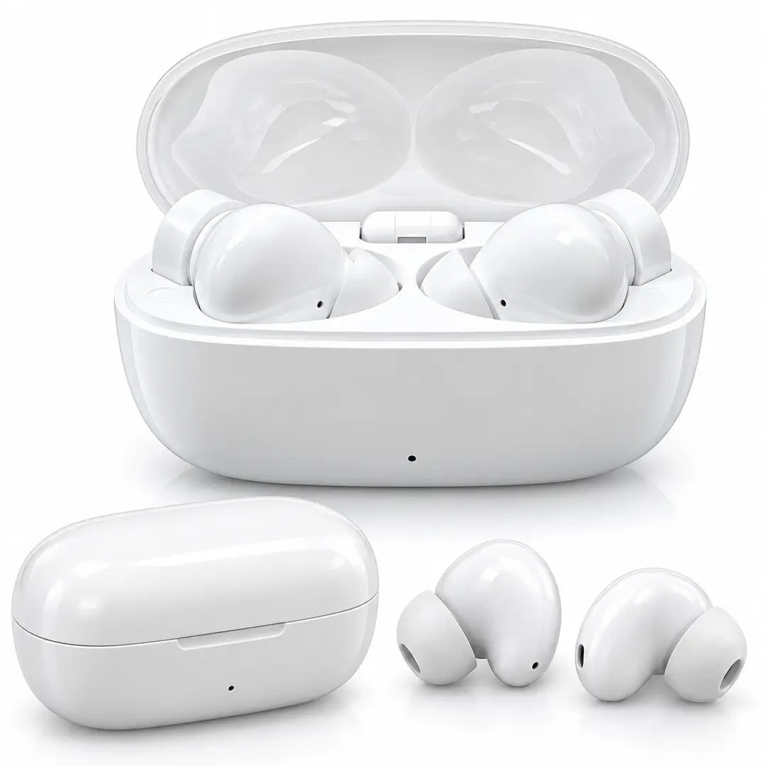 Premium White Wireless Airpods Small & Minimalistic