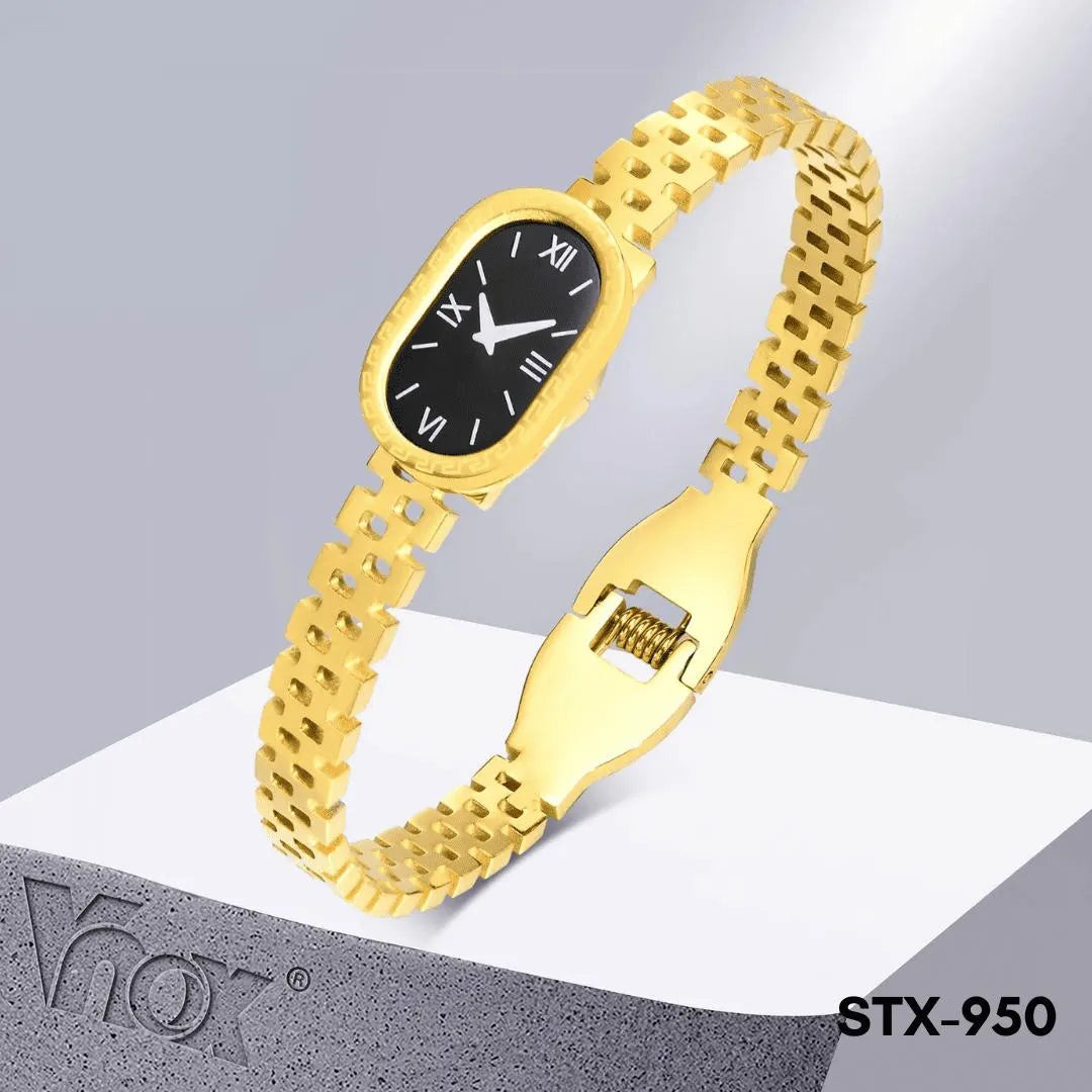 Golden Roman Numeral Watch For Women’s