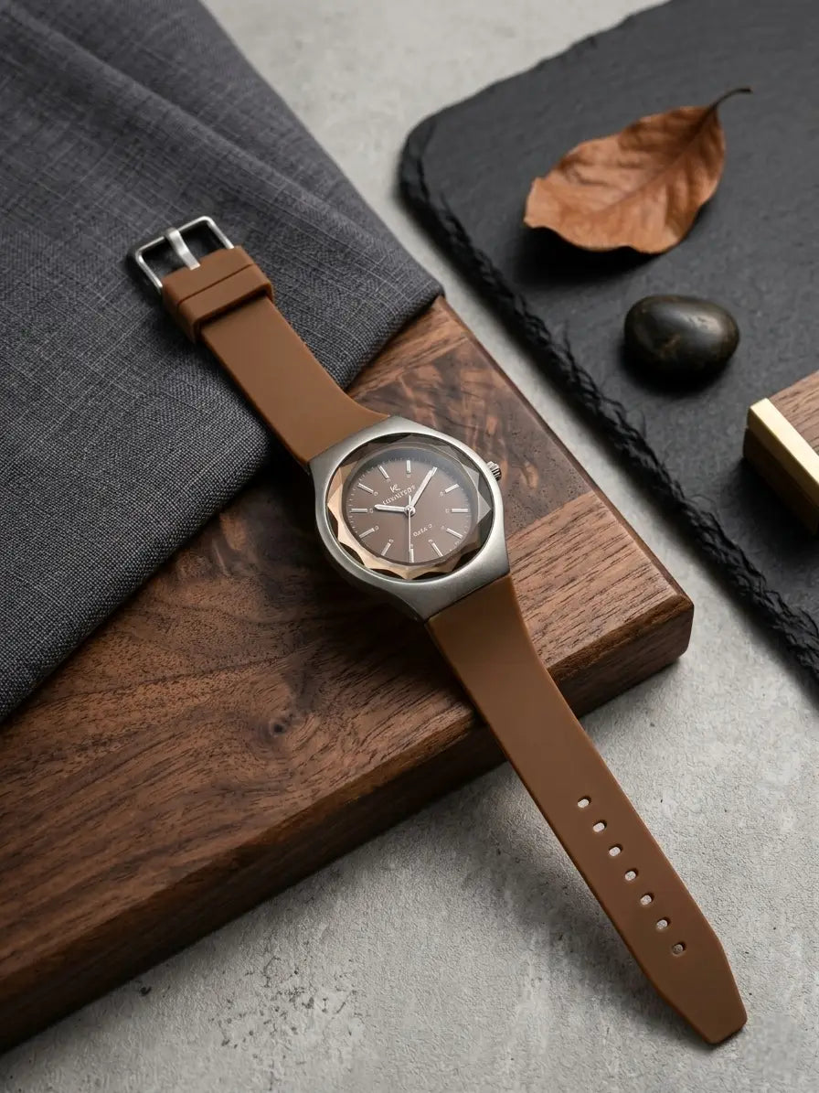 Premium Men’s DailyWear Leather Strap Watch