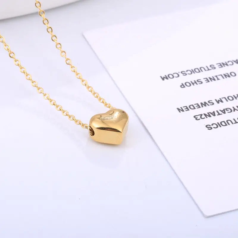 Premium Golden ,Rose ,Silver Heart Necklace For Women’s