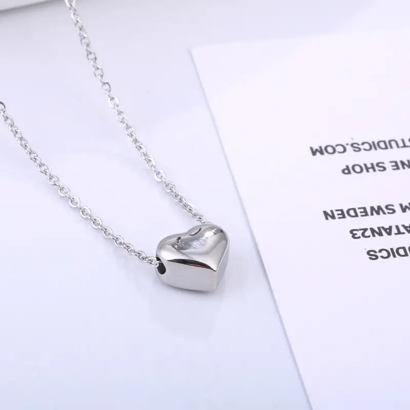 Premium Golden ,Rose ,Silver Heart Necklace For Women’s