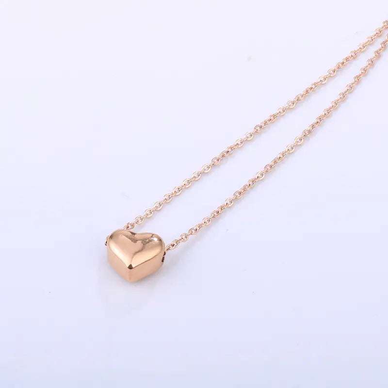 Premium Golden ,Rose ,Silver Heart Necklace For Women’s