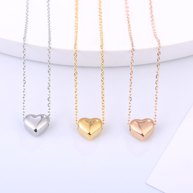 Premium Golden ,Rose ,Silver Heart Necklace For Women’s