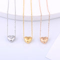 Premium Golden ,Rose ,Silver Heart Necklace For Women’s