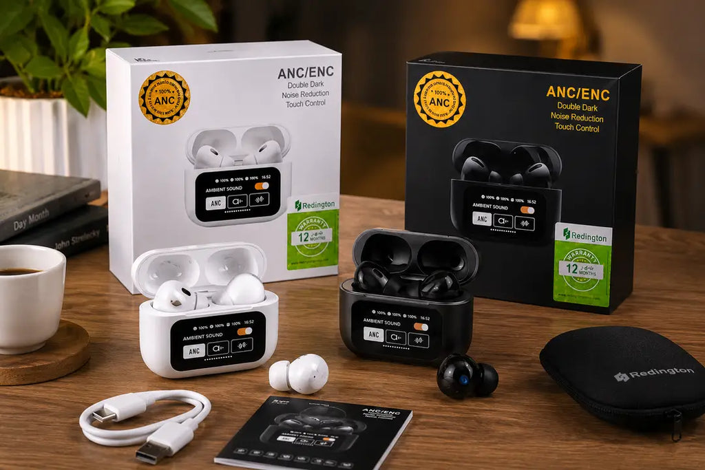 Redington Airpods Pro With ANC , Touch Display , Premium and Minimals Design