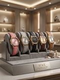 Elegant Women’s Quartz Watch – Square Dial with Premium Leather Strap