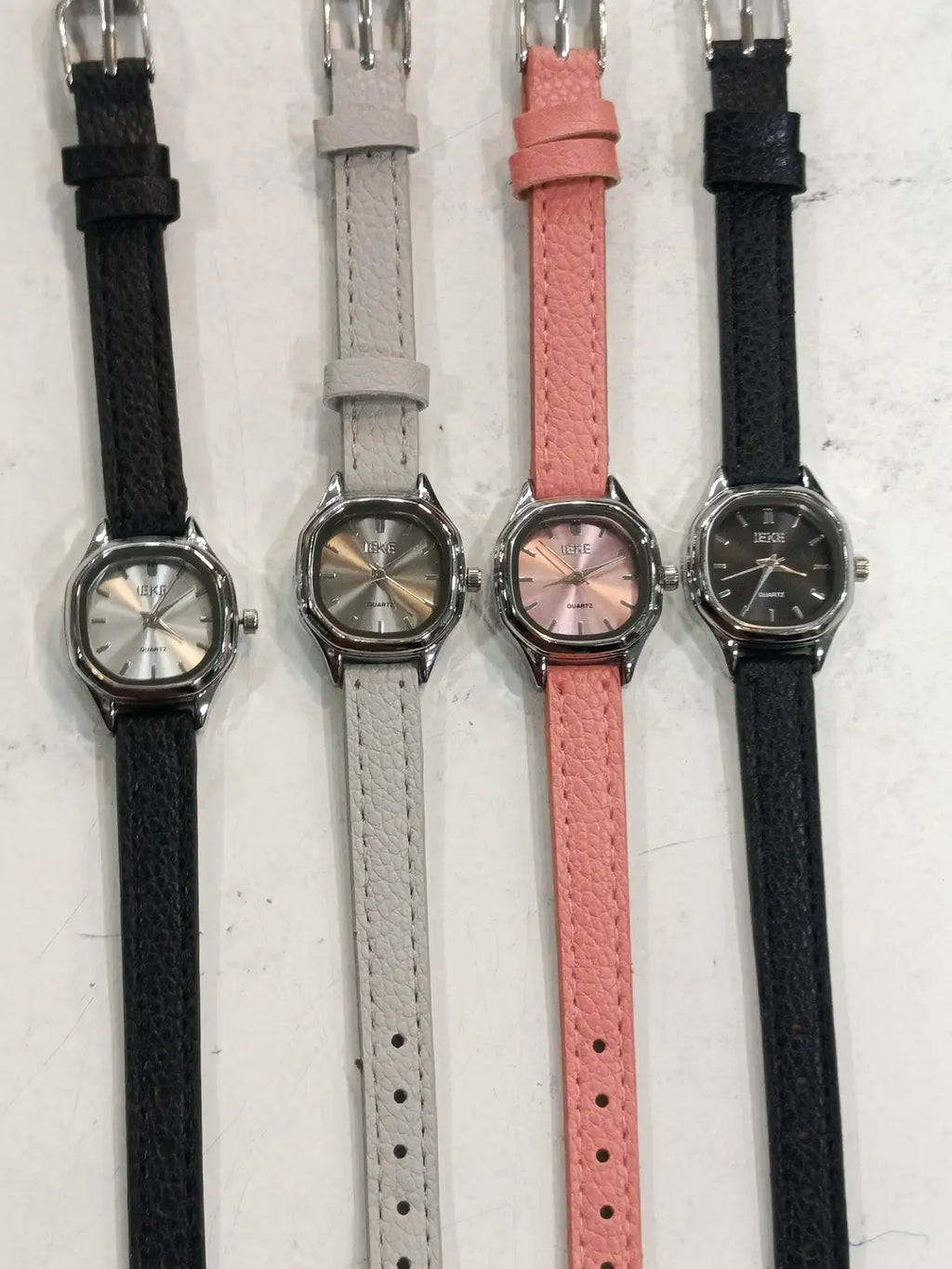 Elegant Women’s Quartz Watch – Square Dial with Premium Leather Strap