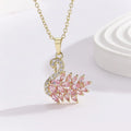 Gold Plated Base Korean Swan Zircon Pendant