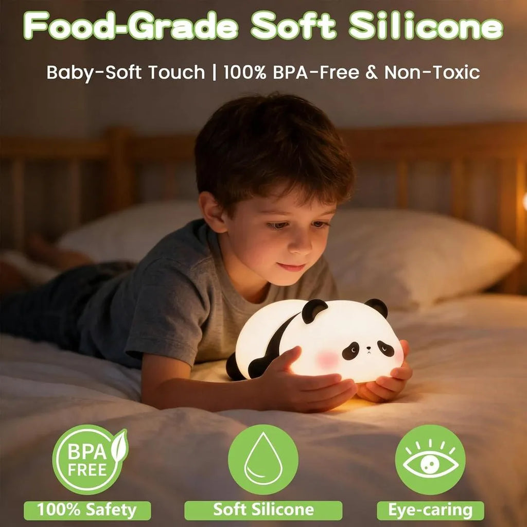 Rechargeable Cute Panda Lamp for Bedroom , Study Space