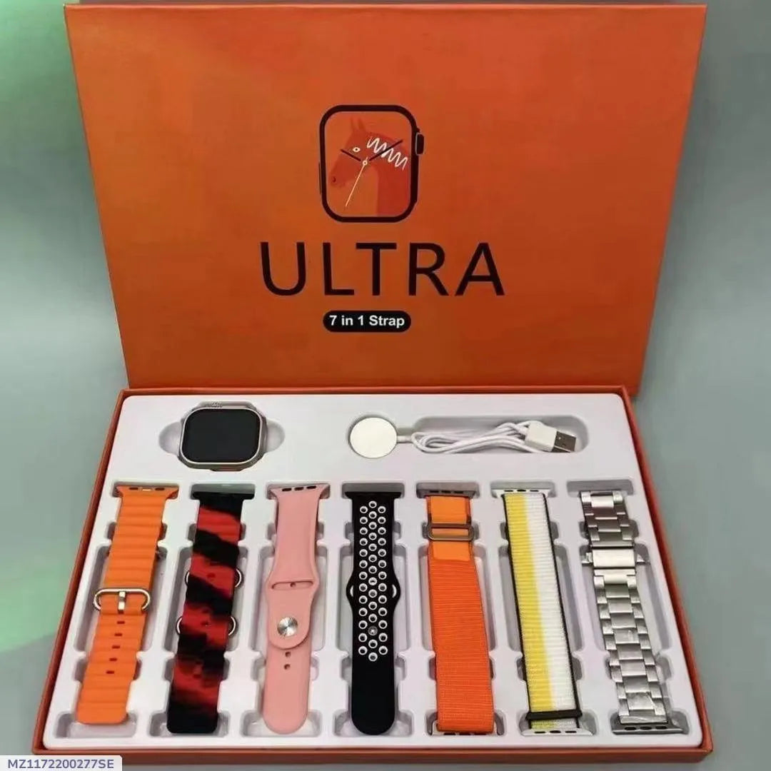 Ultra Smart Watch 7-in-1 Strap Set Premium Smartwatch