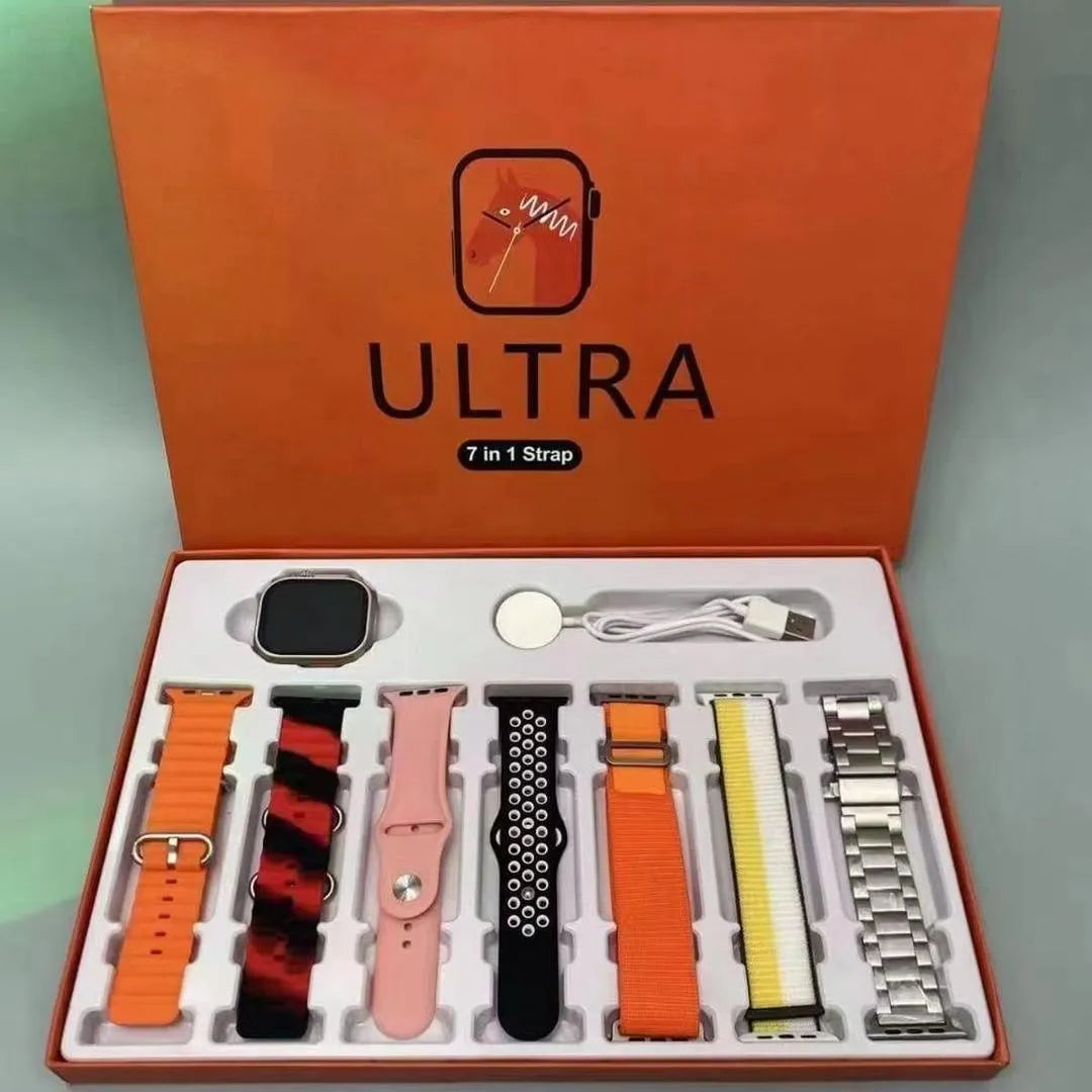 Ultra Smart Watch 7-in-1 Strap Set Premium Smartwatch