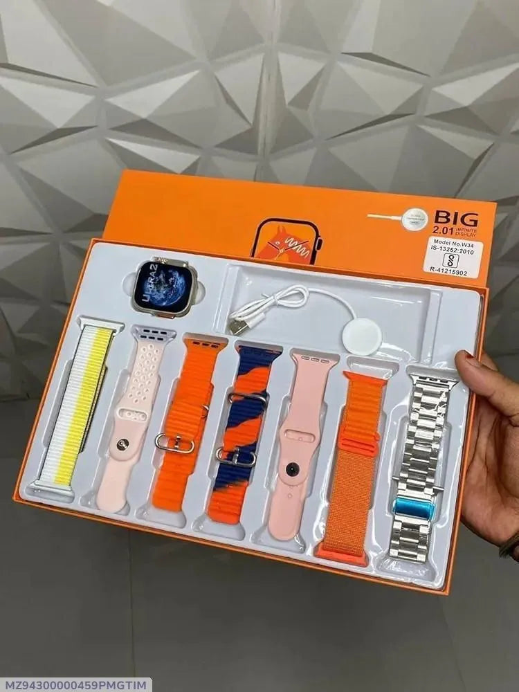 Ultra Smart Watch 7-in-1 Strap Set Premium Smartwatch