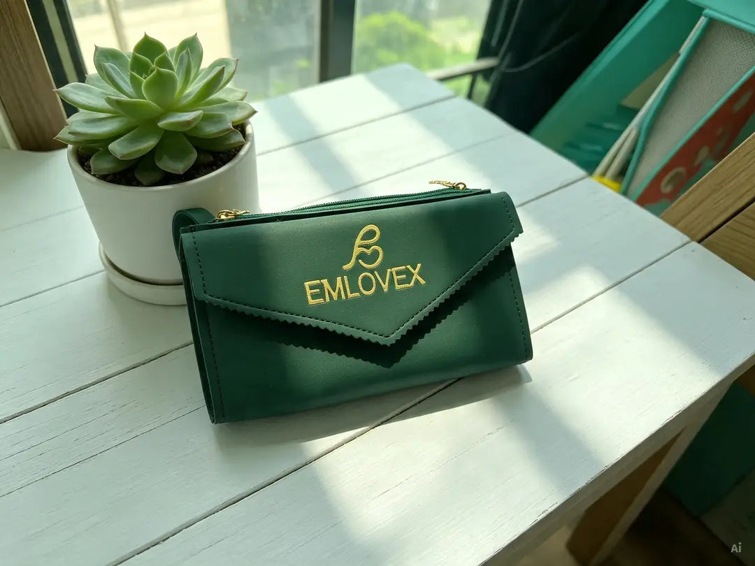 Premium Women's Leather Plain Wristlet bag