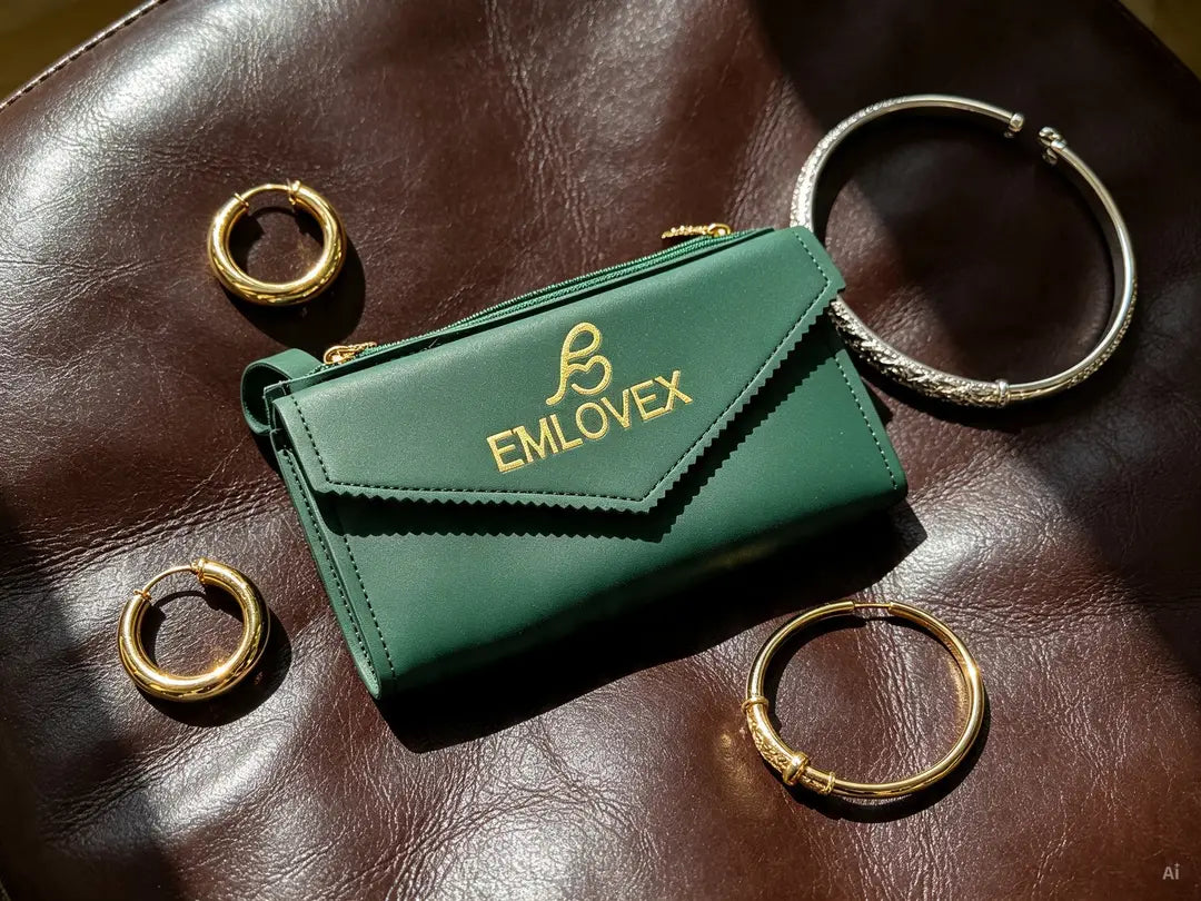 Premium Women's Leather Plain Wristlet bag