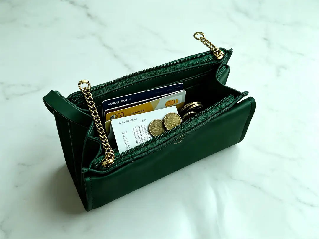 Premium Women's Leather Plain Wristlet bag
