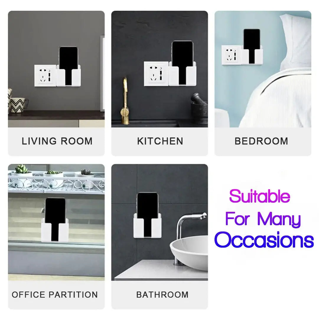 Wall Mounted Mobile Holder White 1Pc