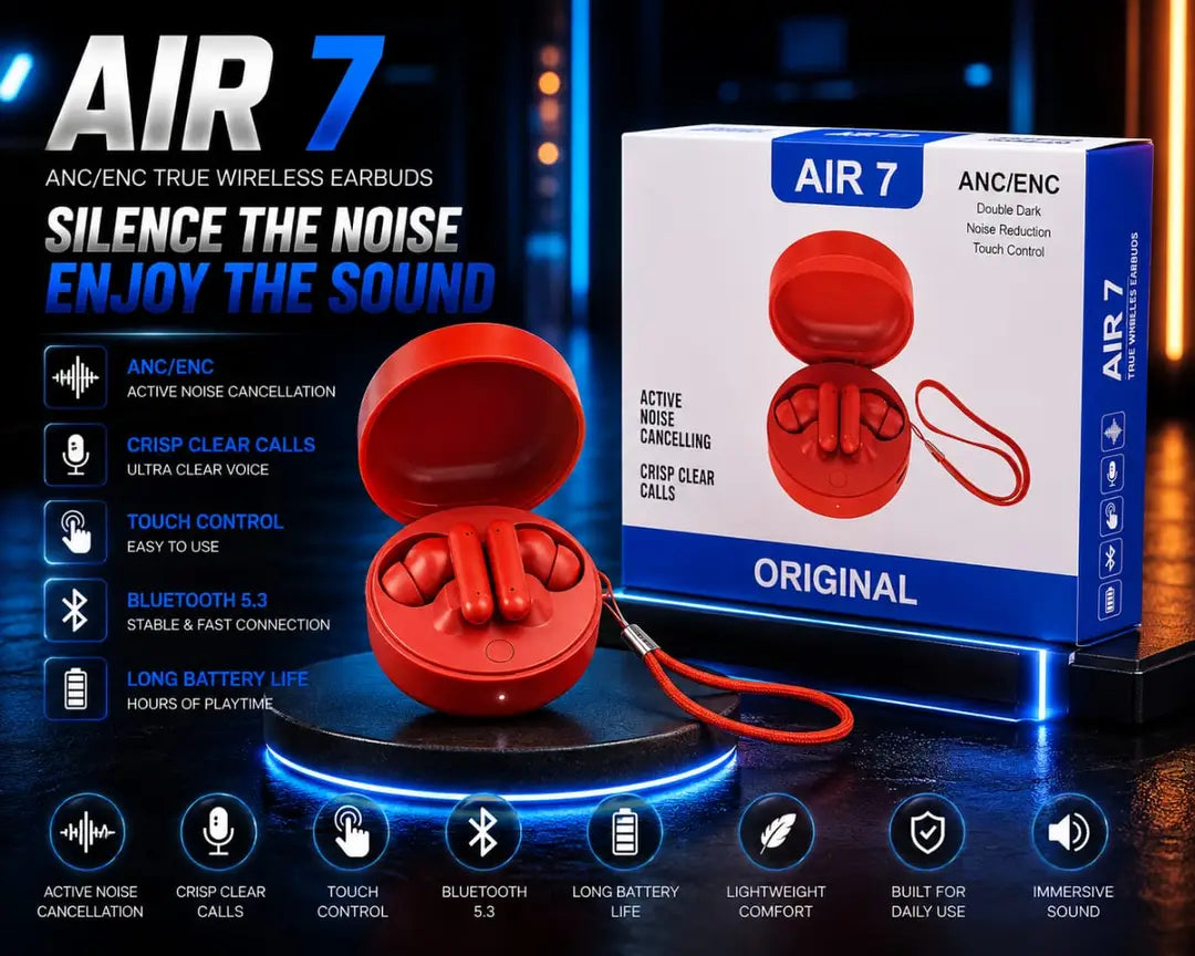 AIR 7 ORIGINAL Long-Lasting Battery With Fast Charge Earbuds