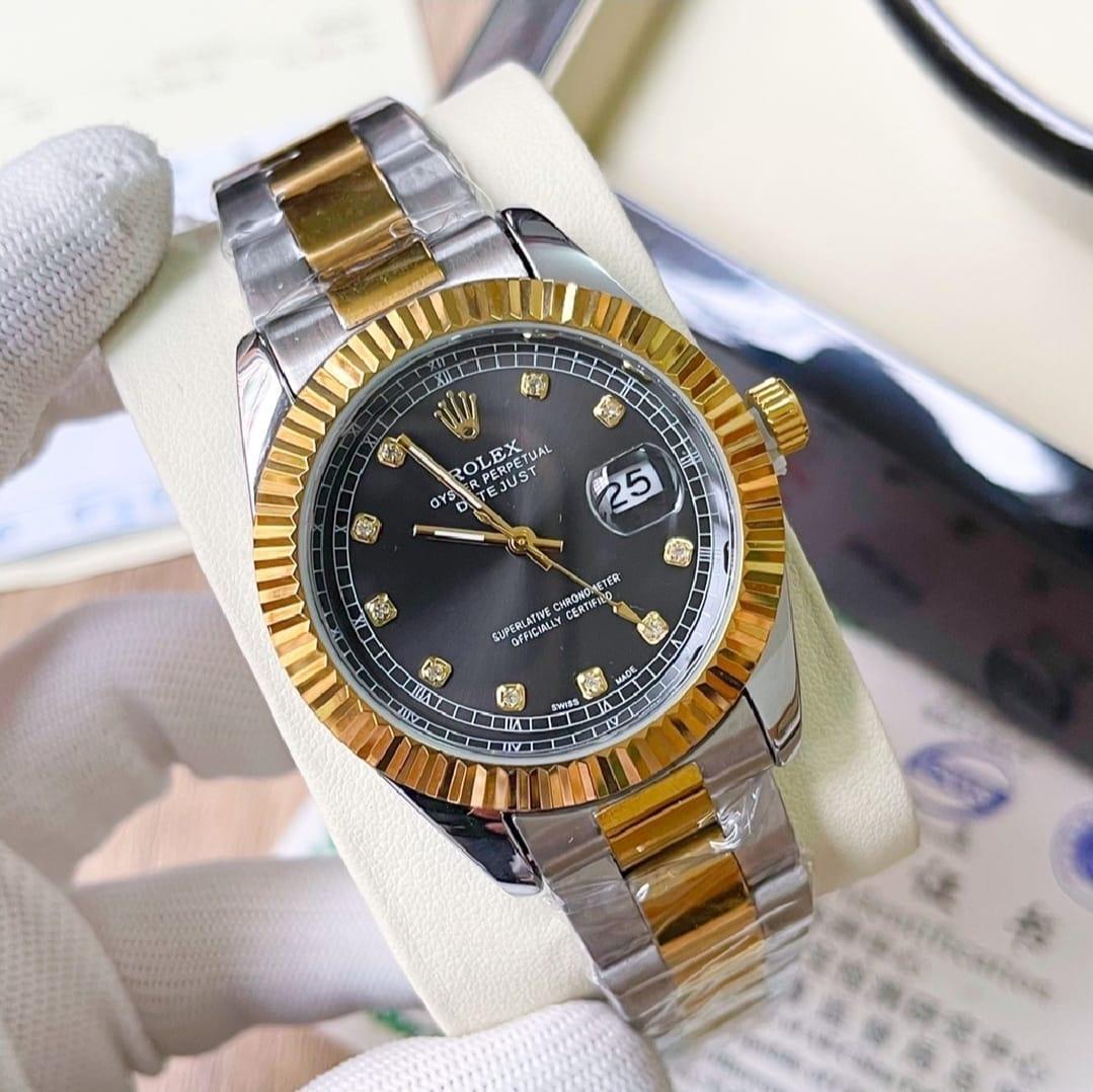 ROLEX GOLDEN SILVER WATCH STAINLESS STEEL