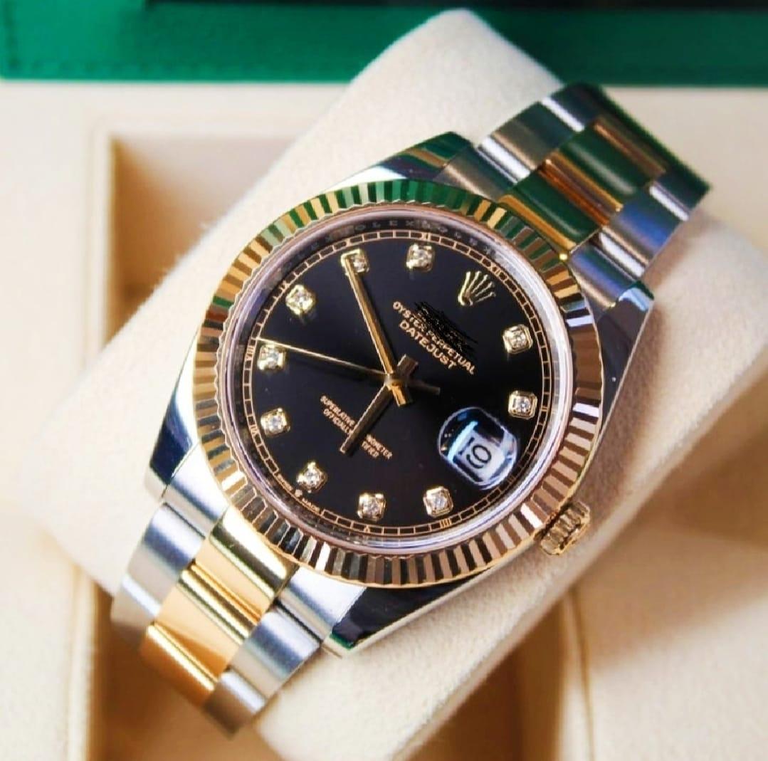 ROLEX GOLDEN SILVER WATCH STAINLESS STEEL