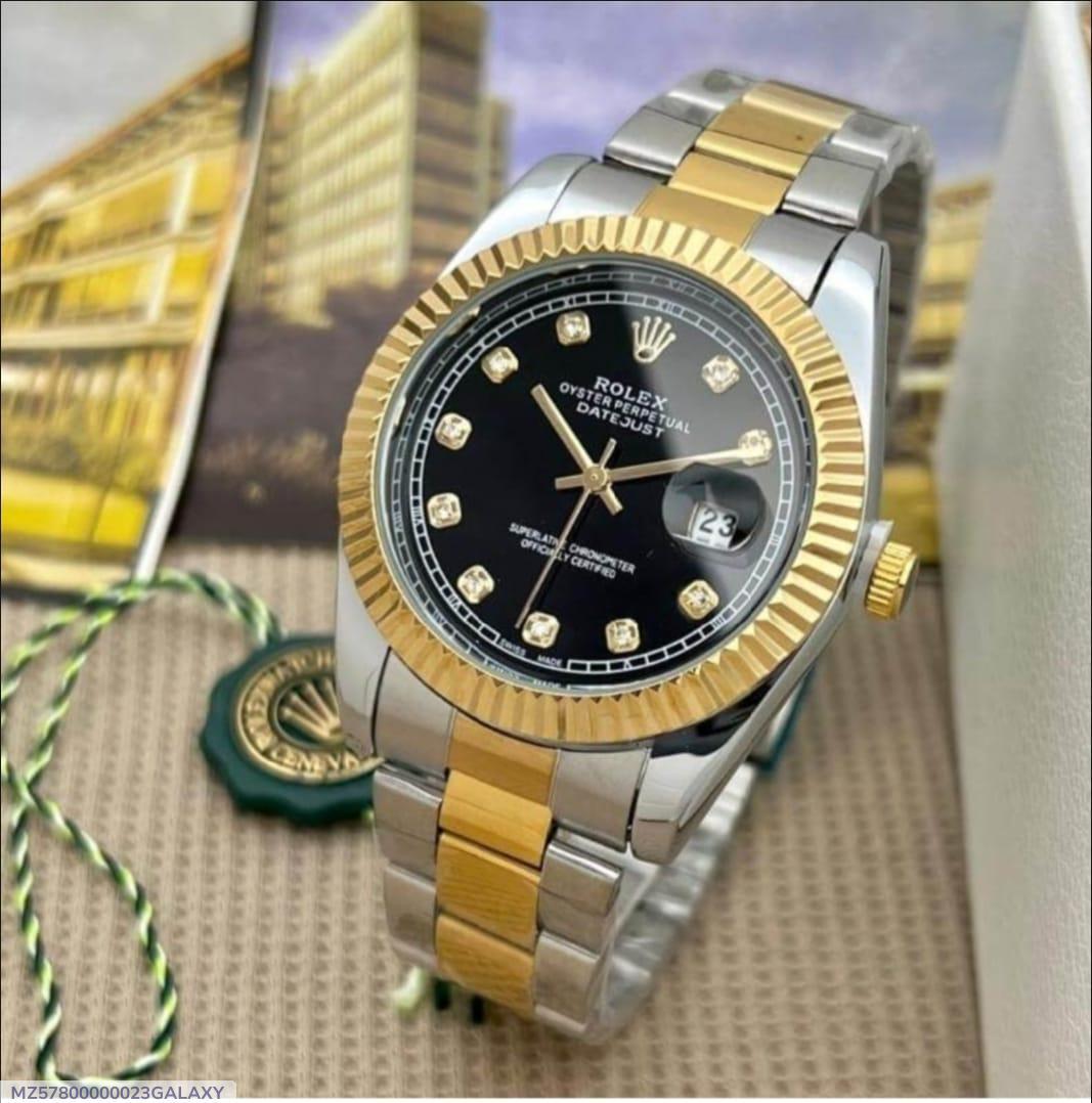 ROLEX GOLDEN SILVER WATCH STAINLESS STEEL