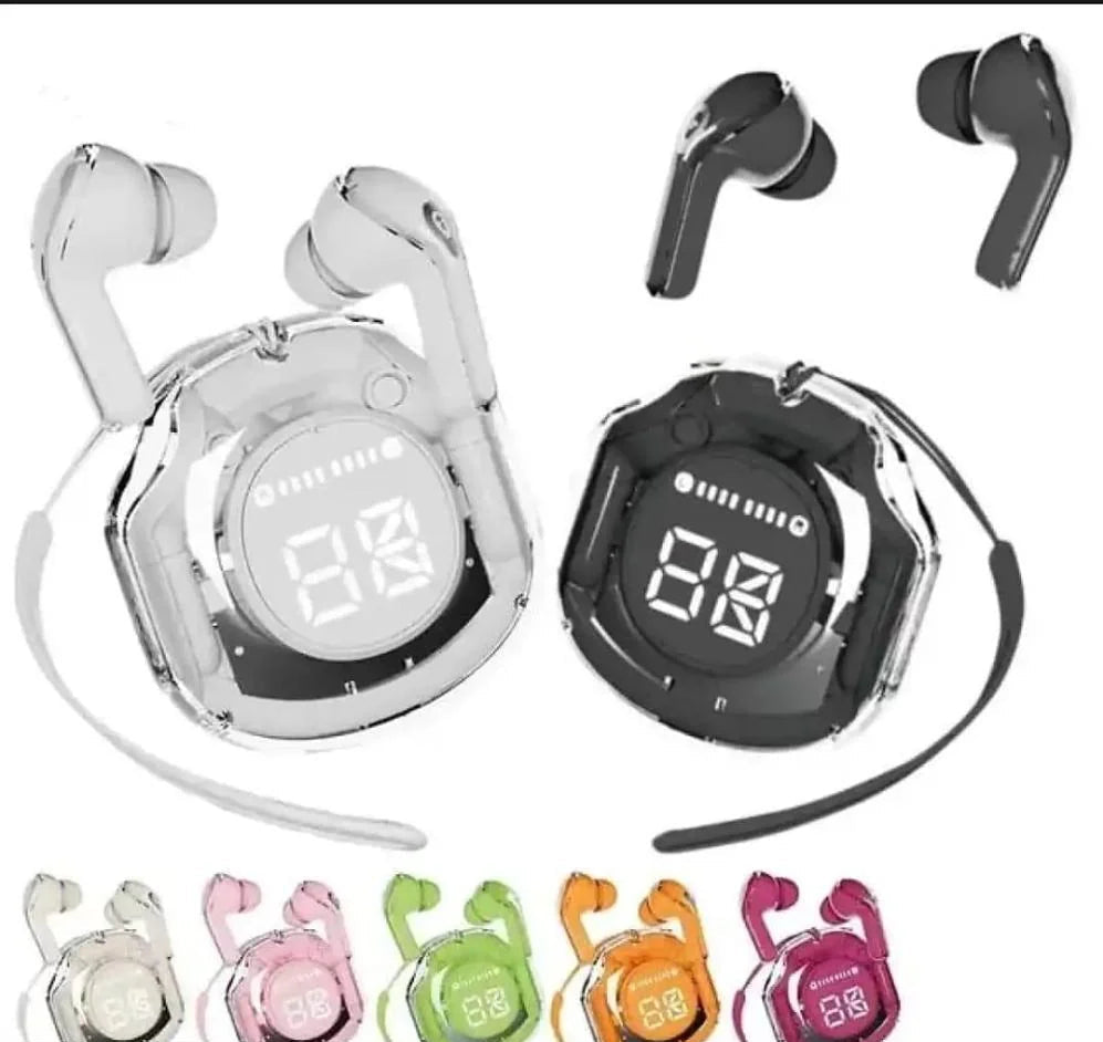 Transparent Bluetooth 5.3 Earbuds Fast Charging Rechargeable