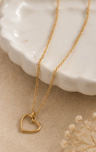 Gold Heart Necklace for Women | Stainless Steel Love Pendant