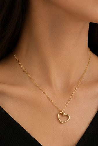 Gold Heart Necklace for Women | Stainless Steel Love Pendant