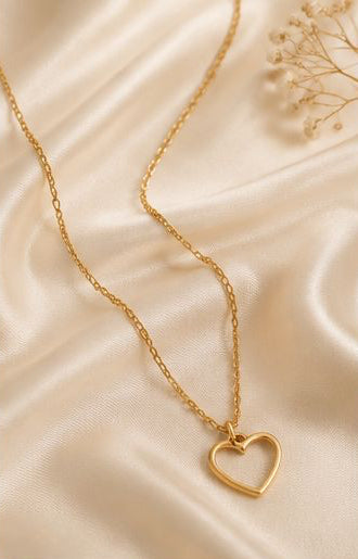 Gold Heart Necklace for Women | Stainless Steel Love Pendant